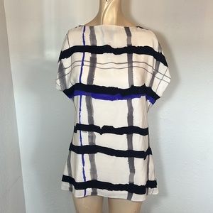 Escada plaid silk blouse shirt EU size 40 euc